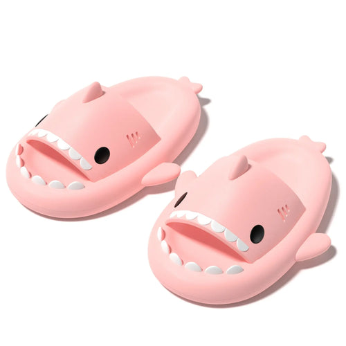 Feslishoet Shark Slippers Soft Beach Cloud Platform Women Indoor