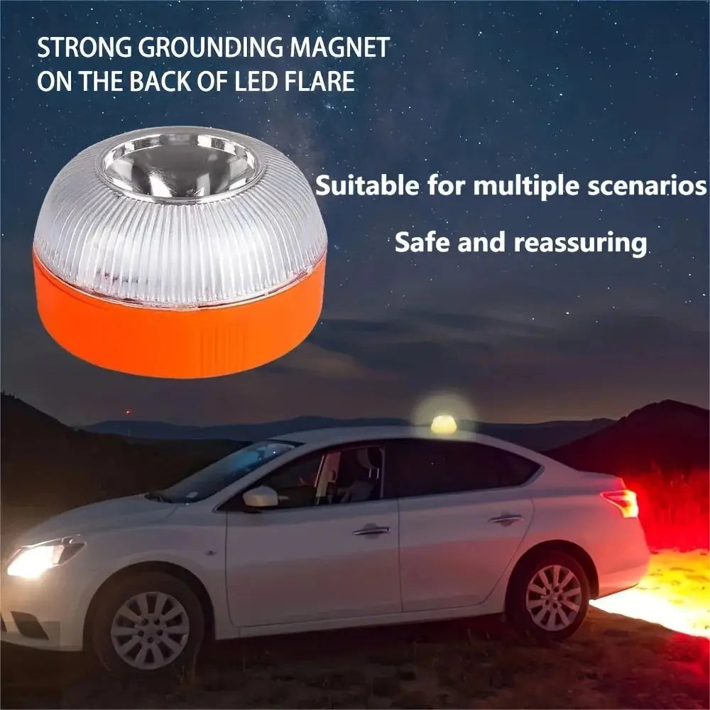 1PC Led Car Emergency Light Flashlight Magnetic Induction Strobe Road