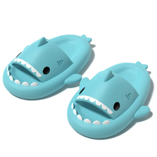 Feslishoet Shark Slippers Soft Beach Cloud Platform Women Indoor