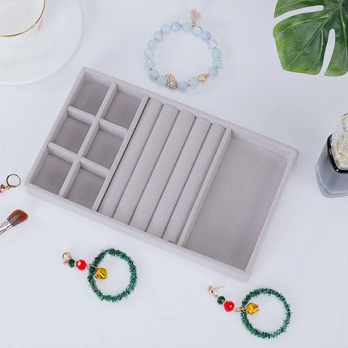 1pc, Flocking Jewelry Box Jewelry Tray, Suitable For: All Kinds of