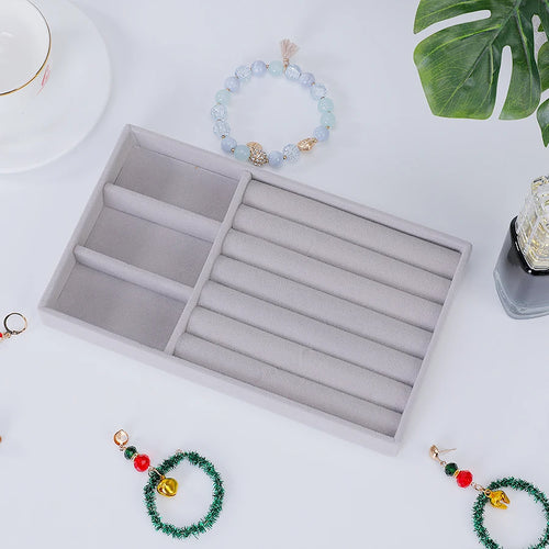 1pc, Flocking Jewelry Box Jewelry Tray, Suitable For: All Kinds of