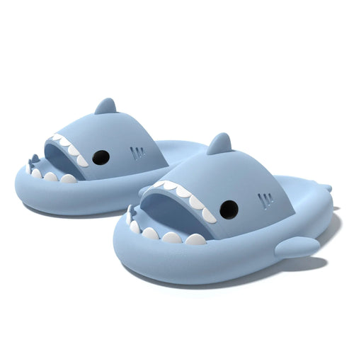 Feslishoet Shark Slippers Soft Beach Cloud Platform Women Indoor