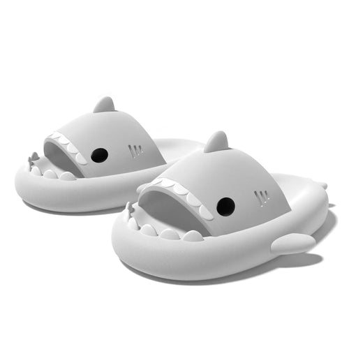 Feslishoet Shark Slippers Soft Beach Cloud Platform Women Indoor